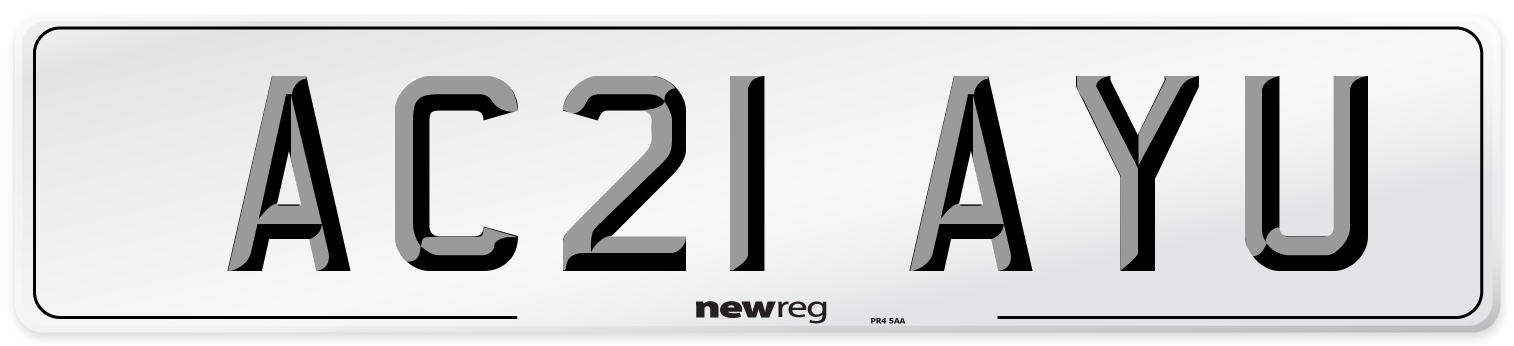 AC21 AYU Number Plate from New Reg